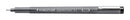 A Staedtler pigment liner 0.5 pen in dark gray with a clear cap, shown horizontally against a white background.