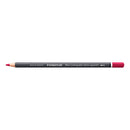A Staedtler Mary Lumograph colour aquarell drawing pencil with a dark gray barrel, a bright red tip, and a red end cap, shown horizontally on a plain white background.
