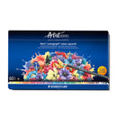 A box of Staedtler Artist Series Mars Lumograph colour aquarell 60 pastel pencils, featuring a vibrant multicolor floral illustration on a dark blue background.