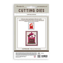Stamperia Christmas Message Cutting Dies package, containing 8 cutting dies for crafting, shown in its retail packaging with a sample of the stamp design.