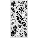 Stamperia Cut Laser Stencil 4.7" x 9.8" - Flowers and Poems Mixed Leaves