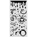 Stamperia Cut Laser Stencil 4.7" x 9.8" - Furry Friends 2 Ink Splatters