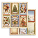 Collection of Christmas-themed cards with various designs including Santa Claus, Christmas trees, and snowy landscapes.