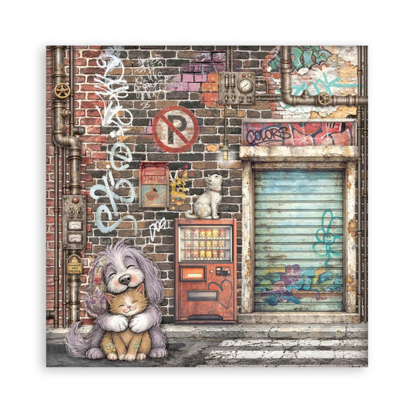 Stamperia Double-Sided Paper Pad 8" x 8" 22/pkg - Furry Friends 2
