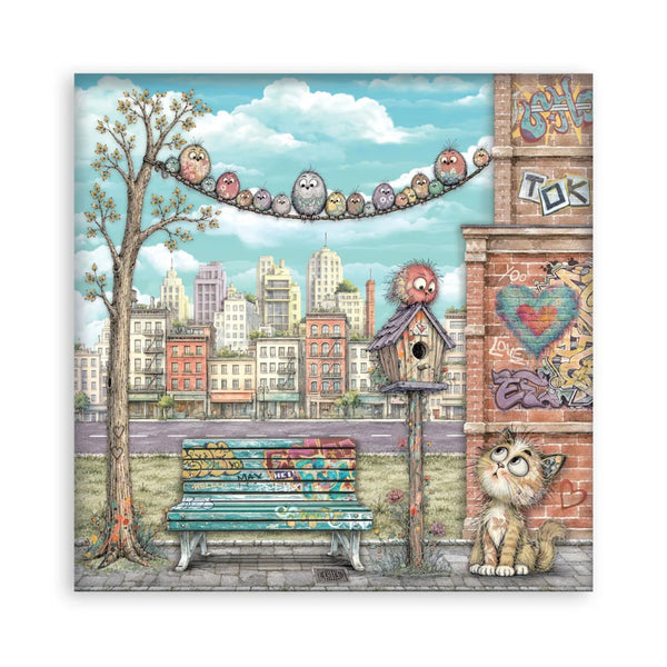 Stamperia Double-Sided Paper Pad 8" x 8" 22/pkg - Furry Friends 2