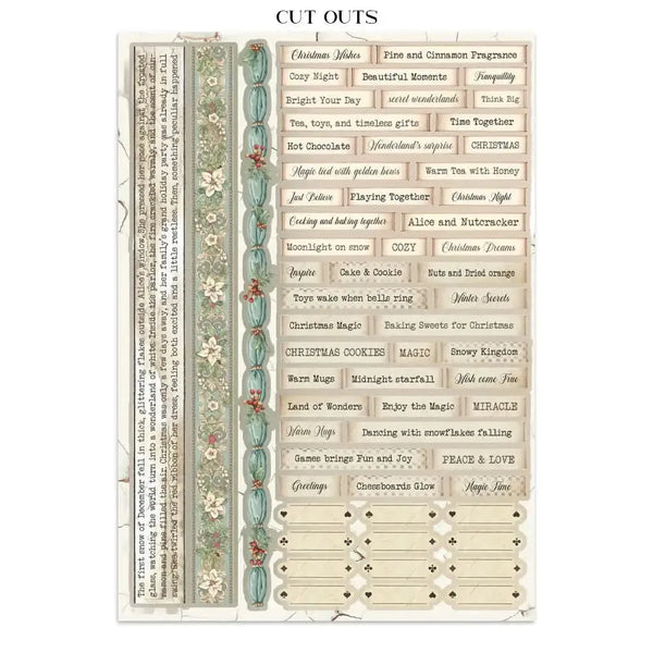 Stamperia Junk Journal Set - Alice in Christmas