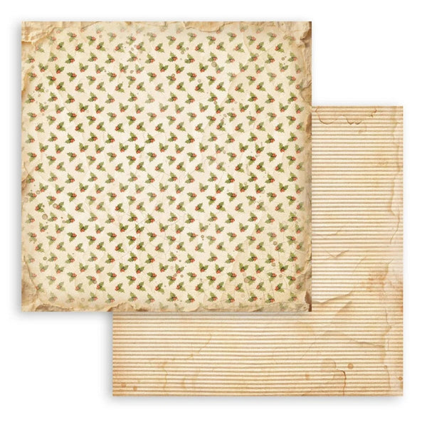 Two sheets of patterned paper with different designs on a white background