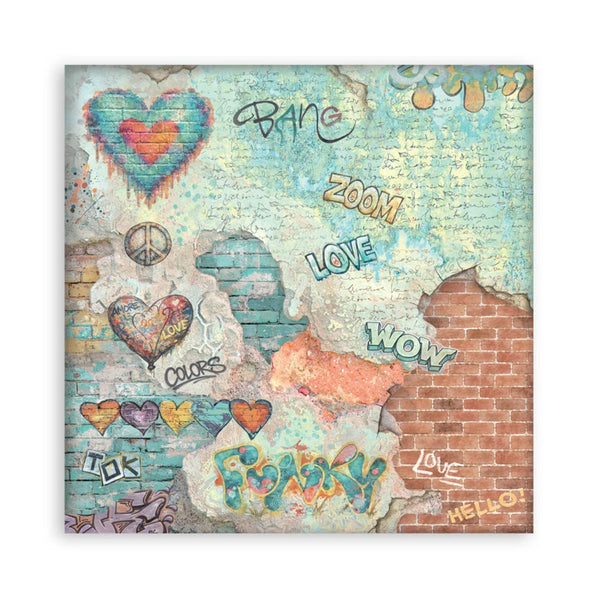 Stamperia Maxi Backgrounds Paper Pad 8" x 8" 10/pkg - Furry Friends 2