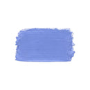 A textured paint swatch of light periwinkle blue on a solid white background.