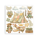 Stamperia Printed Decorative Rub-On Kit 6.1" x 6.1" - Cozy Family
