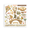 Stamperia Printed Decorative Rub-On Kit 6.1" x 6.1" - Cozy Family
