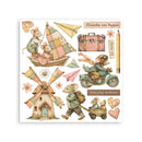Stamperia Printed Decorative Rub-On Kit 6.1" x 6.1" - Cozy Family