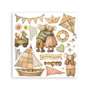 Stamperia Printed Decorative Rub-On Kit 6.1" x 6.1" - Cozy Family