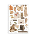 Stamperia Printed Washi Pad for Art and Craft A5 8 Sheets - Flowers and Poems