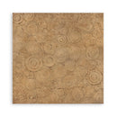 Textured brown paper with circular patterns on a white background
