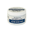 A small white plastic jar of Stamperia MixMedia art 'Ice and Beads Paste' on a plain white background.