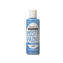 A bottle of Stamperia Art Stories Misty Paint in the shade Cyan Blue (KA107), featuring a light blue textured label and a white cap, set against a plain white background.