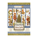 Stamperia Silent Night washi pad, featuring Christmas-themed adhesive sheets with illustrations of children, Santa Claus, a Christmas tree, and holiday decorations on a blue and gold patterned background.