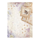 Decorative paper with a kitten in a frame, flowers, and 'Remember' text on a floral background.