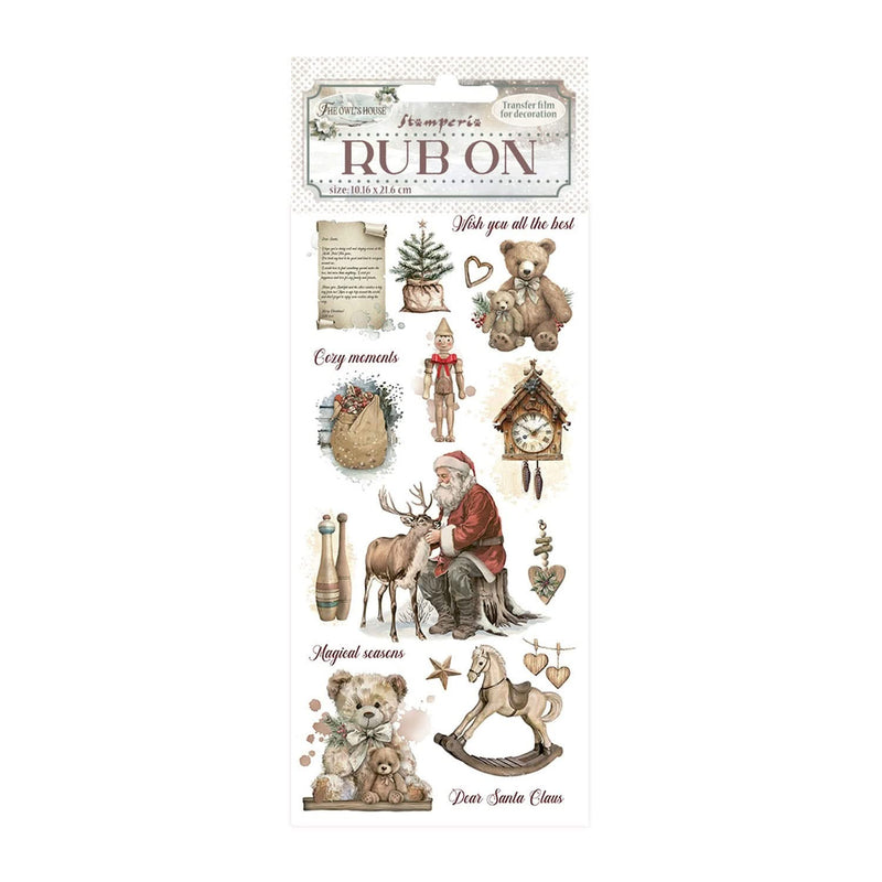 Stamperia Rub-On 4"x 8.5" - The Owl's House Teddy Bears