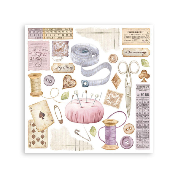 Stamperia Rub-On Kit 6.1" x 6.1" - Quiet Days