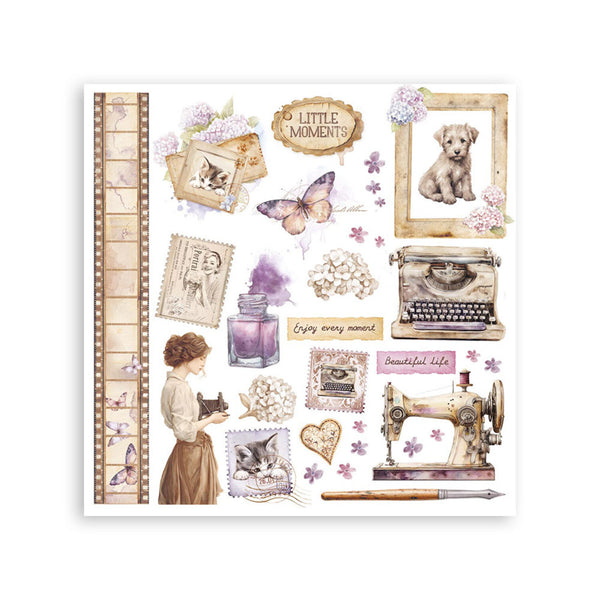 Stamperia Rub-On Kit 6.1" x 6.1" - Quiet Days