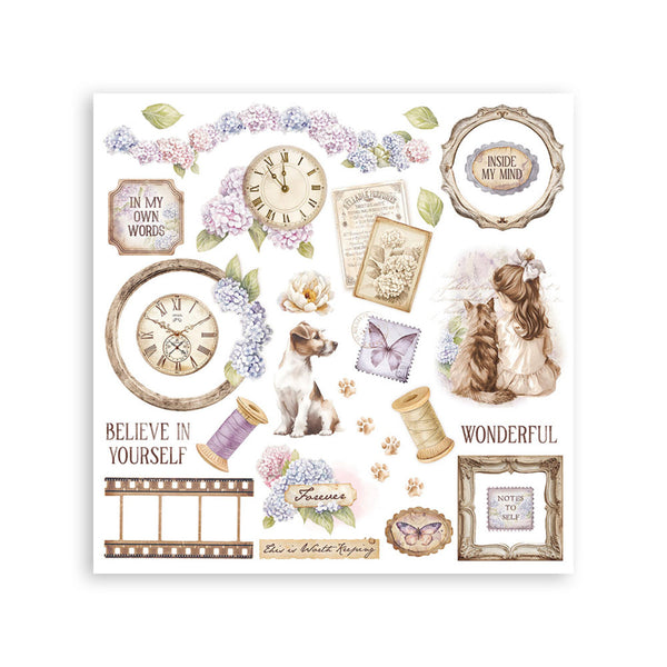 Stamperia Rub-On Kit 6.1" x 6.1" - Quiet Days