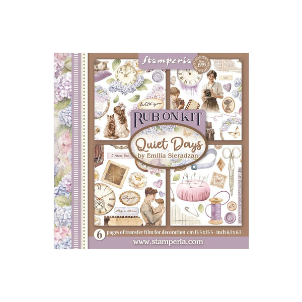 Stamperia Rub-On Kit 6.1" x 6.1" - Quiet Days