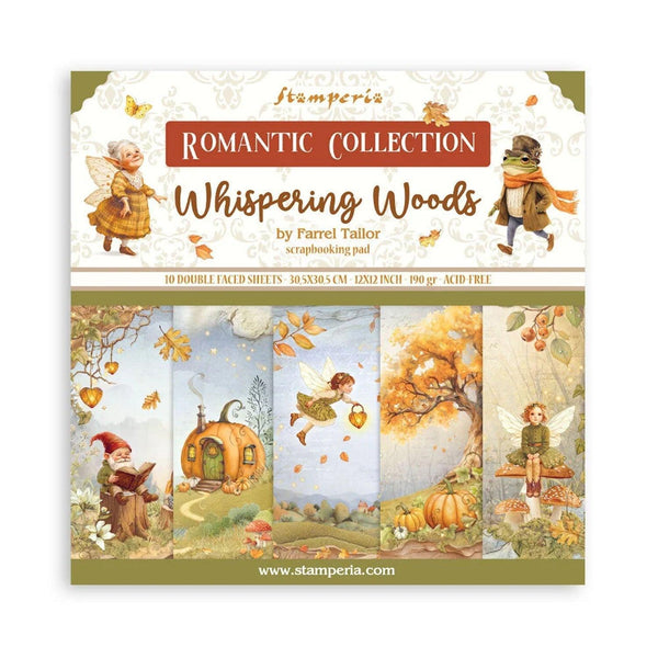 Stamperia Scrapbooking Pad 12"x12" 10/Pkg - Whispering Woods