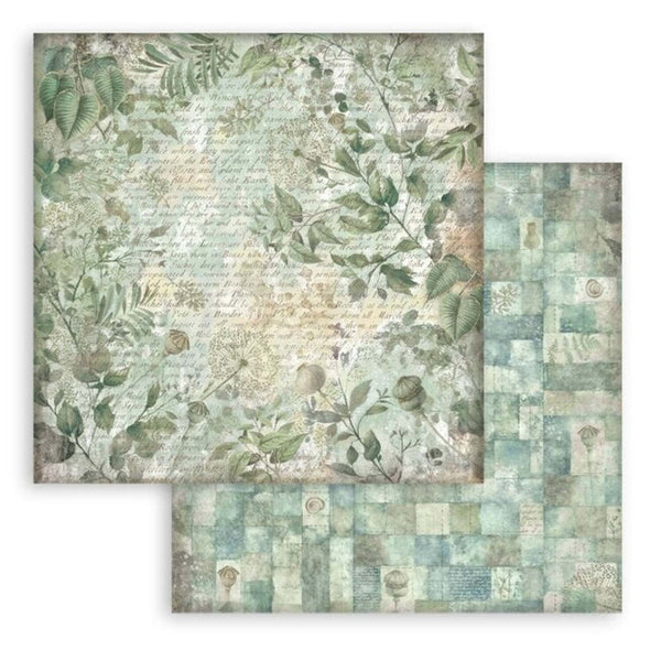 Stamperia Scrapbooking Pad 12" x 12" 10/pkg - Backgrounds Selection - Herbarium Silvae