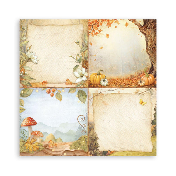 Stamperia Scrapbooking Small Pad 8"x8" 10/pkg - Whispering Woods