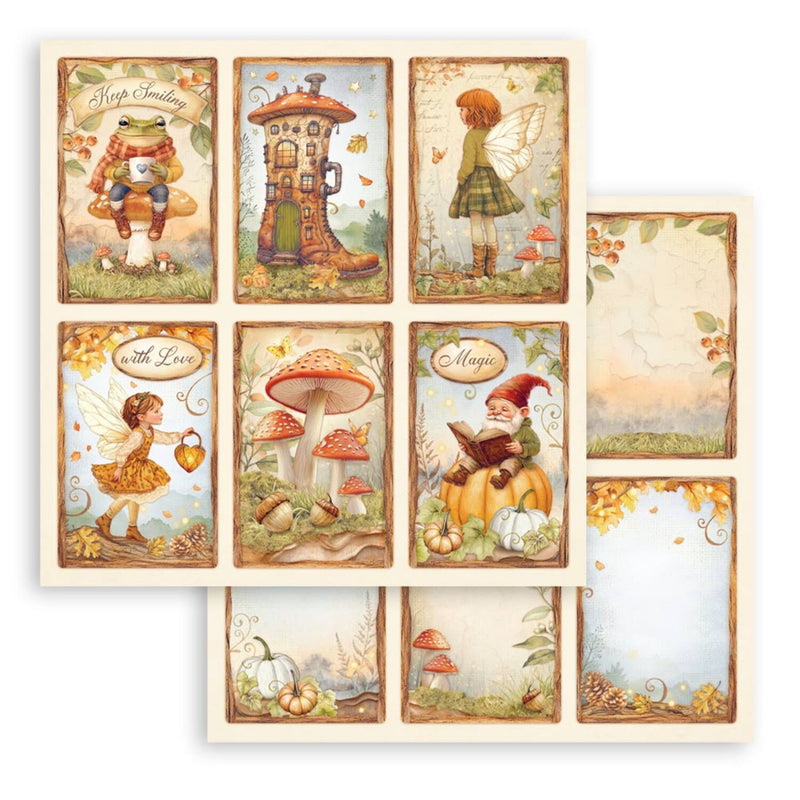 Stamperia Scrapbooking Small Pad 8"x8" 10/pkg - Whispering Woods