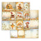 Stamperia Scrapbooking Small Pad 8"x8" 10/pkg - Whispering Woods