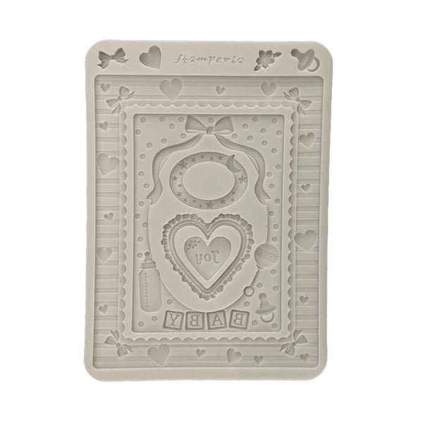 Stamperia Silicone Mould A5 - Baby Frames and Hearts