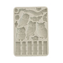 Stamperia Silicone Mould A5 - The Owl's House Owls & Branch