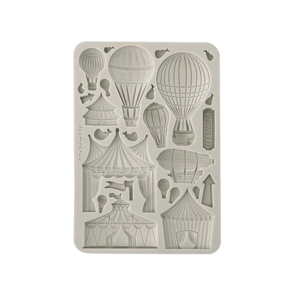 Stamperia Silicone Mould A5 - Alice in Christmas Circus & Air Balloons