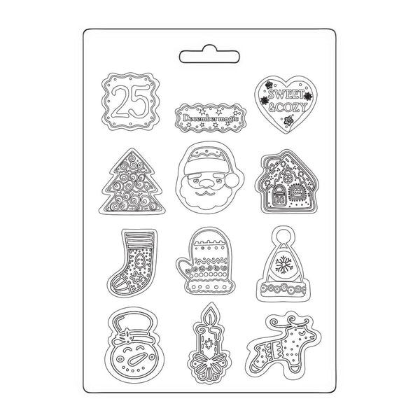 Stamperia Soft Mould A5 - Candy Christmas Elements