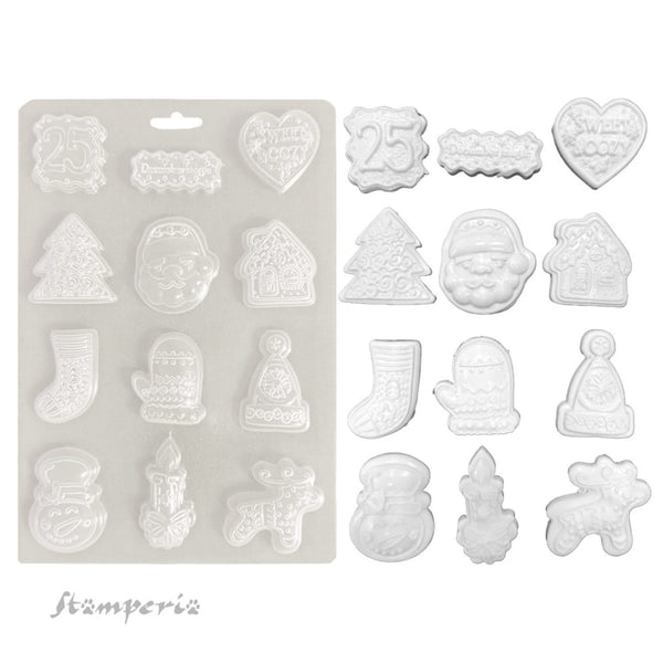 Stamperia Soft Mould A5 - Candy Christmas Elements
