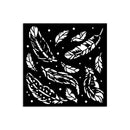 Stamperia Thick Stencil 4.72"x 4.72" - Herbarium Silvae Feather Pattern