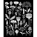 Stamperia Thick Stencil 7.87"x 9.84" - Herbarium Silvae Herbarium^
