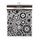 Stamperia Thick Stencil 7.87"x 9.84" - Voyages Fantastiques Gears Pattern