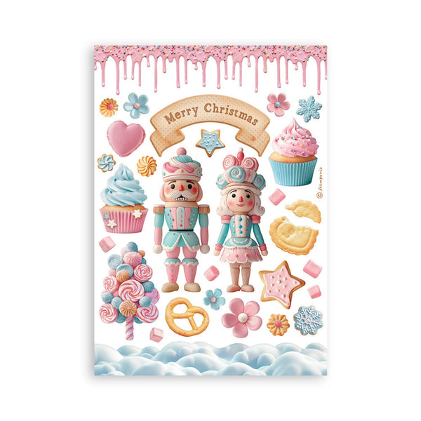 Stamperia Washi Pad A5 8 Sheets - Candy Christmas