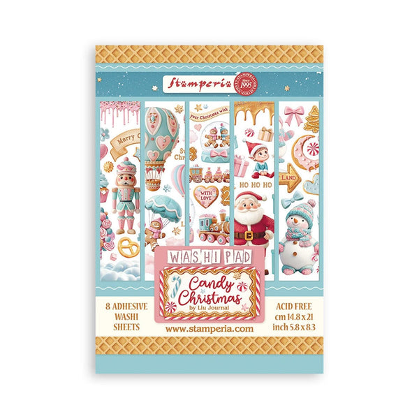 Stamperia Washi Pad A5 8 Sheets - Candy Christmas