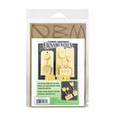 Stampers Anonymous 'Decor Tufles' laser-cut wooden craft kit in its original retail packaging, featuring two wooden templates and a wooden pot and box set.