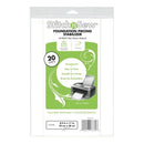 Stitch n Sew Foundation Piecing Stabilizer in a clear plastic bag with a white and green printed label showing 20 sheets.