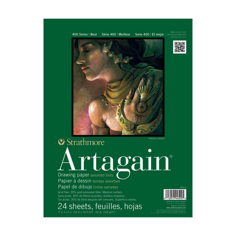 Strathmore 400 Series Artagain Drawing Pad 9"x 12" Glue Bound Assorted Tints - 24 Sheets