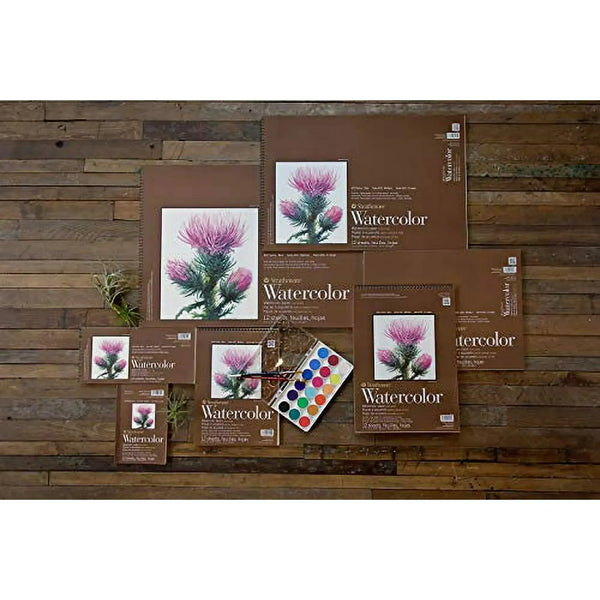 Strathmore 400 Series Watercolour Paper Pad Cold Press 6"x 12" Wire Bound Side - 12 Sheets