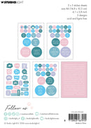 Sticker sheets with various designs on a white background, featuring Studio Light branding.