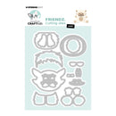 Studio Light Creative Craftlab 'Friendz. Cutting dies' Yuki stamping dies set, featuring multiple gray metal die shapes on a light blue backing card with product branding at the top.