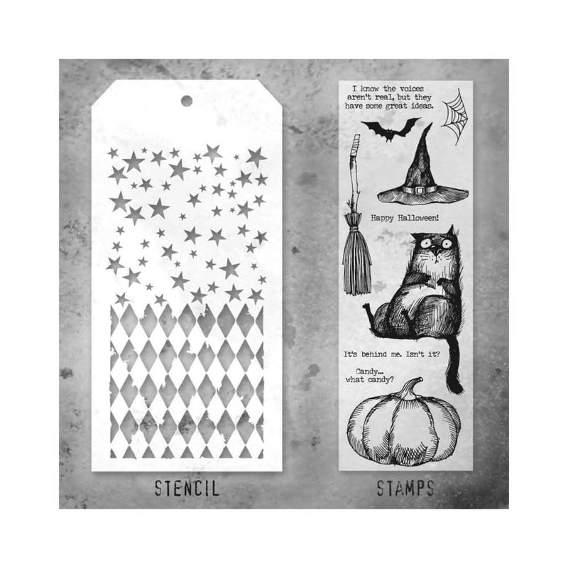 Tim Holtz Mixed-Media Stamps & Stencil - Set